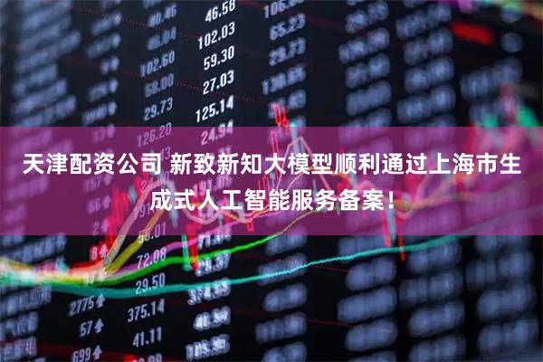 天津配资公司 新致新知大模型顺利通过上海市生成式人工智能服务备案！